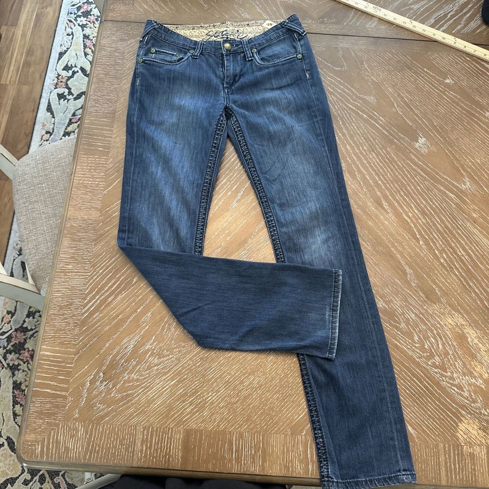 Stritchs 29 BLUE MAYA Denim Jeans Slim Straight Buffalo Nickle Low Rise EXCELLEN - Picture 8 of 11